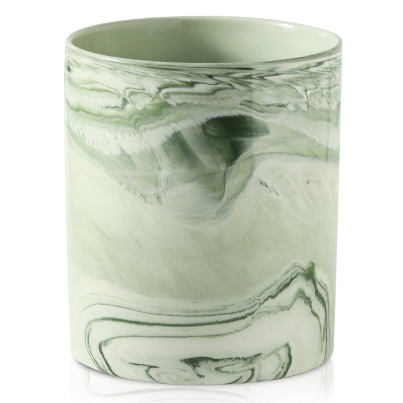 Howise 7.2 inch Large Utensil Holder for Kitchen Counter, Marble Utensil Crock Spatula Holder for Countertop Cooking Tools Storage Caddy Farmhouse Kitchen Decor (Marble-Green) - Image 1
