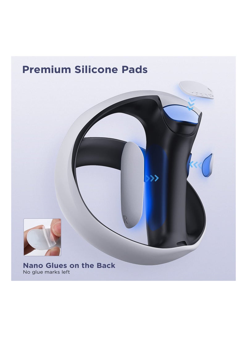 PS VR2 Accessory Kit: Silicone Grip Pads for VR2 Sense Controllers, Anti-Dust Lens Covers, Easy Installation, Precise Fit, Sweat-Resistant Design for Enhanced Gaming Experience. - Image 5