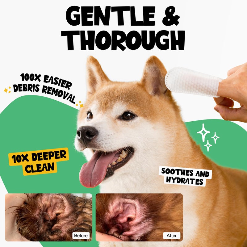 ROOFUS THE DOG Dog Ear Cleaner Wipes 100 Counts - Vet-Recommended Pet Ear Wipes to Remove Wax, Dirt, Relieve Ear Itching & Inflammation for Dogs & Cats - Image 2