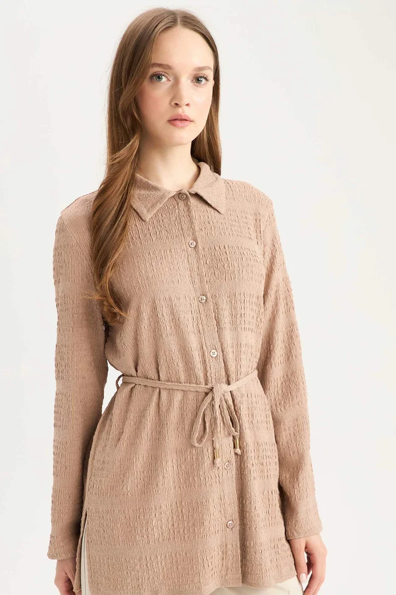 ديفاكتو Regular Fit Long Sleeve Tunic