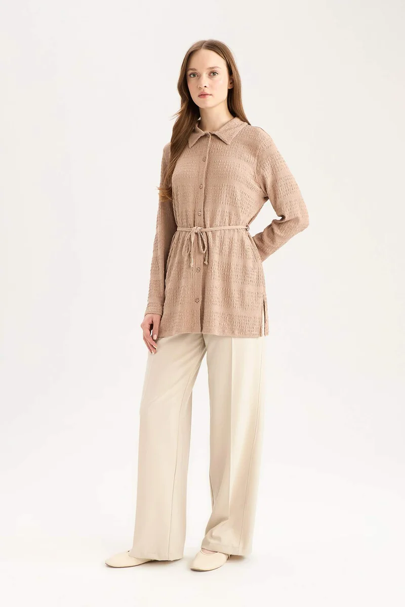ديفاكتو Regular Fit Long Sleeve Tunic