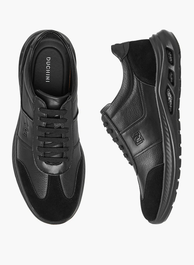 دوتشيني Men's Panelled Lace-Up Sneakers