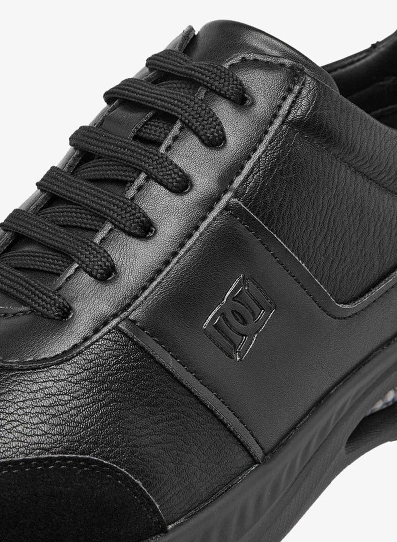 DUCHINI Men's Panelled Lace-Up Sneakers - Image 4