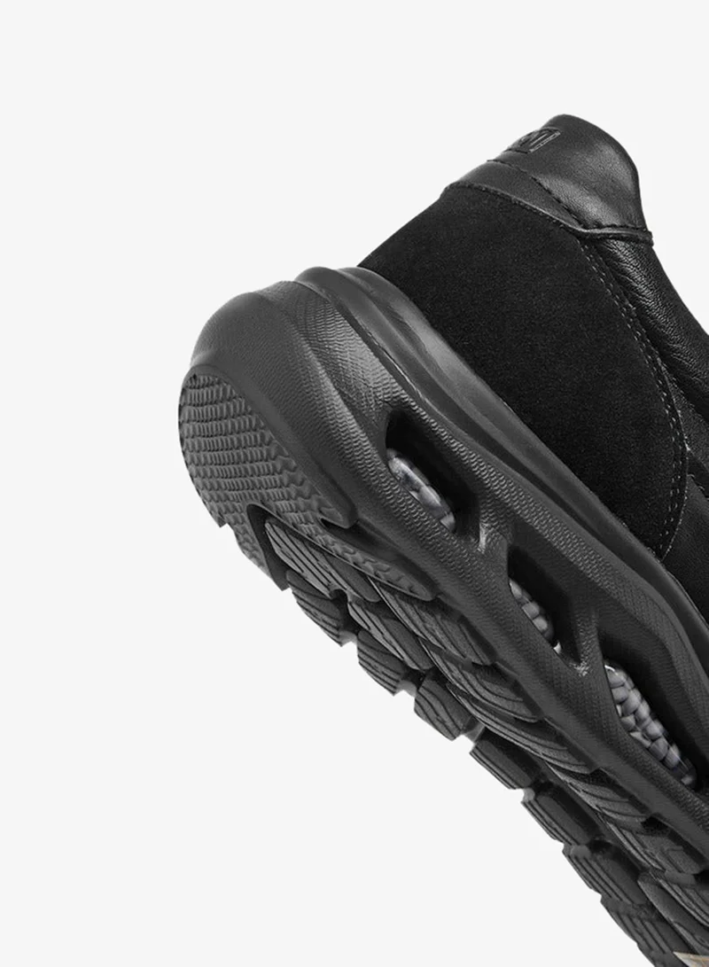 DUCHINI BLACK Men's Panelled Lace-Up Sneakers for Men | Best Price UAE