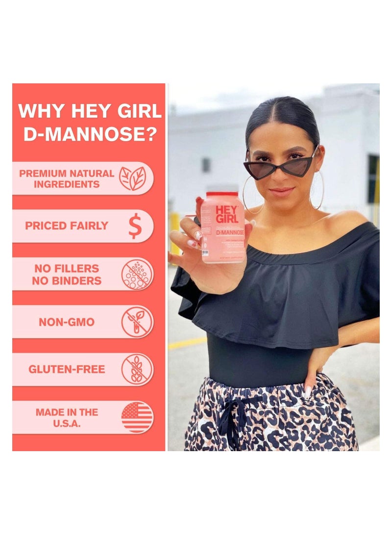 HEY GIRL NUTRITION D-Mannose 60 Veggie Capsules - Image 5
