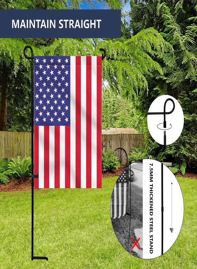 ESTTOP Garden Flag Stand, Thickened Pole Sturdy Straight Premium Metal Yard Flag Holder Weather-Proof Flagpole with Clip and Stopper for Seasonal Christmas Garden Flag, Outdoor Decor Decoration - Image 4