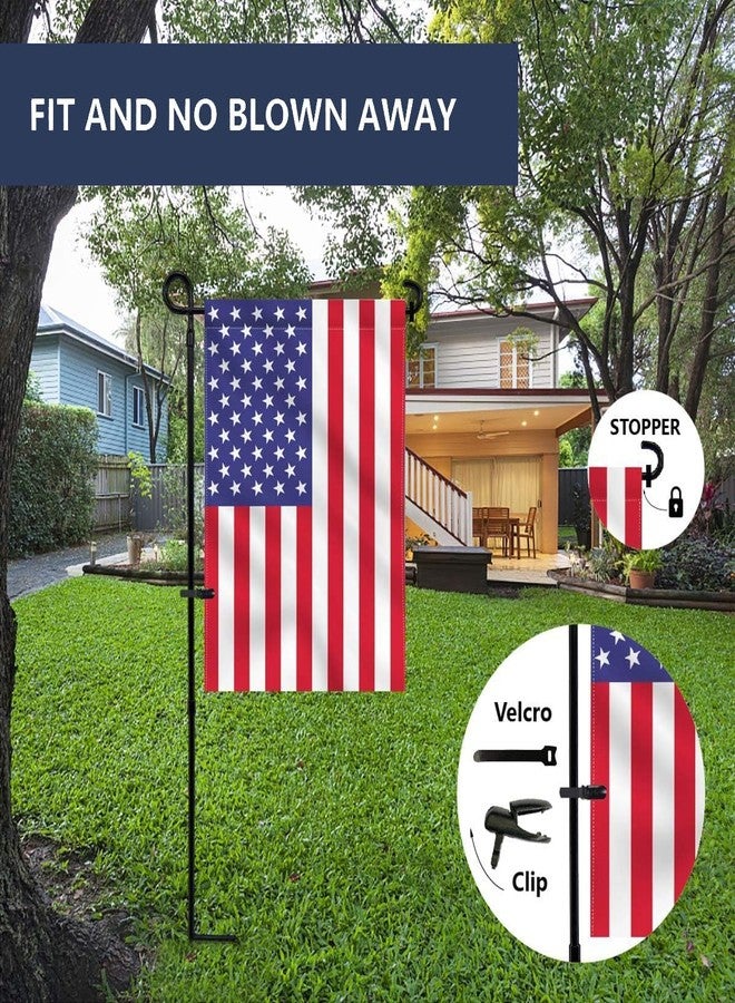 ESTTOP Garden Flag Stand, Thickened Pole Sturdy Straight Premium Metal Yard Flag Holder Weather-Proof Flagpole with Clip and Stopper for Seasonal Christmas Garden Flag, Outdoor Decor Decoration - Image 3