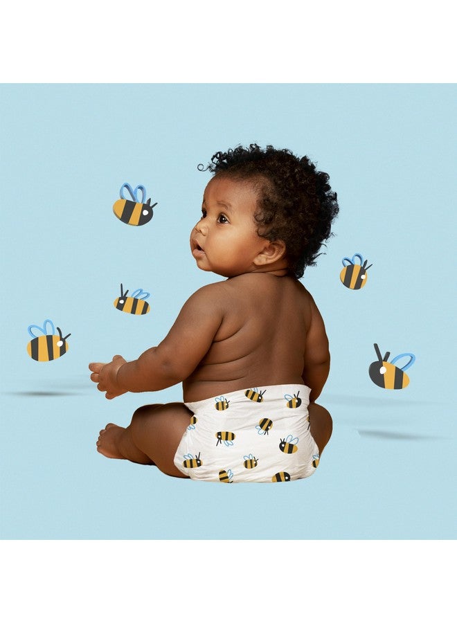 Hello Bello Premium Diapers Size 4, Busy Bees & Hive Five Designs, 58ct Club Box - Image 3