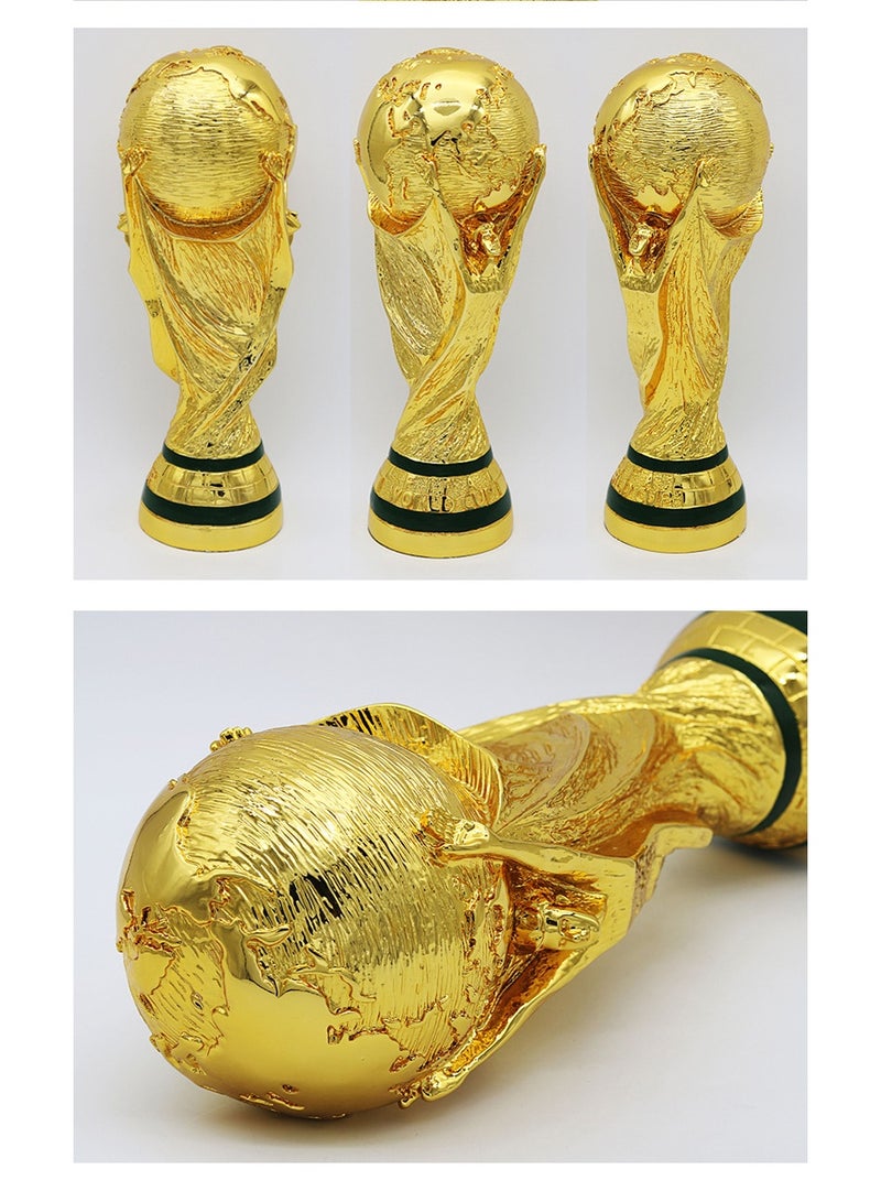 كأس كرة القدم بالرصين الذهبي، كأس ذهب البطلين كأس العالم لمنحى مباريات كرة القدم ارتفاعه 36 سم - Image 3