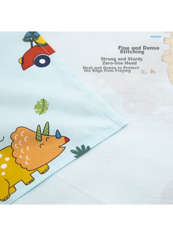 9i9 Baby Bed Sheet, Pure Cotton, Infant And Toddler Bed Sheet, Kindergarten School Opening, All Seasons, Class A, A158 Blue - Image 3