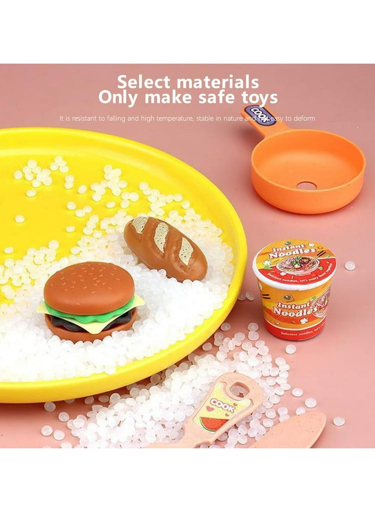 Plastic Kitchen Set for Girls, Pretend Play, Home Kitchen Toy, Mini Kitchen Toys, Real Cooking Set for Kids. - Image 4