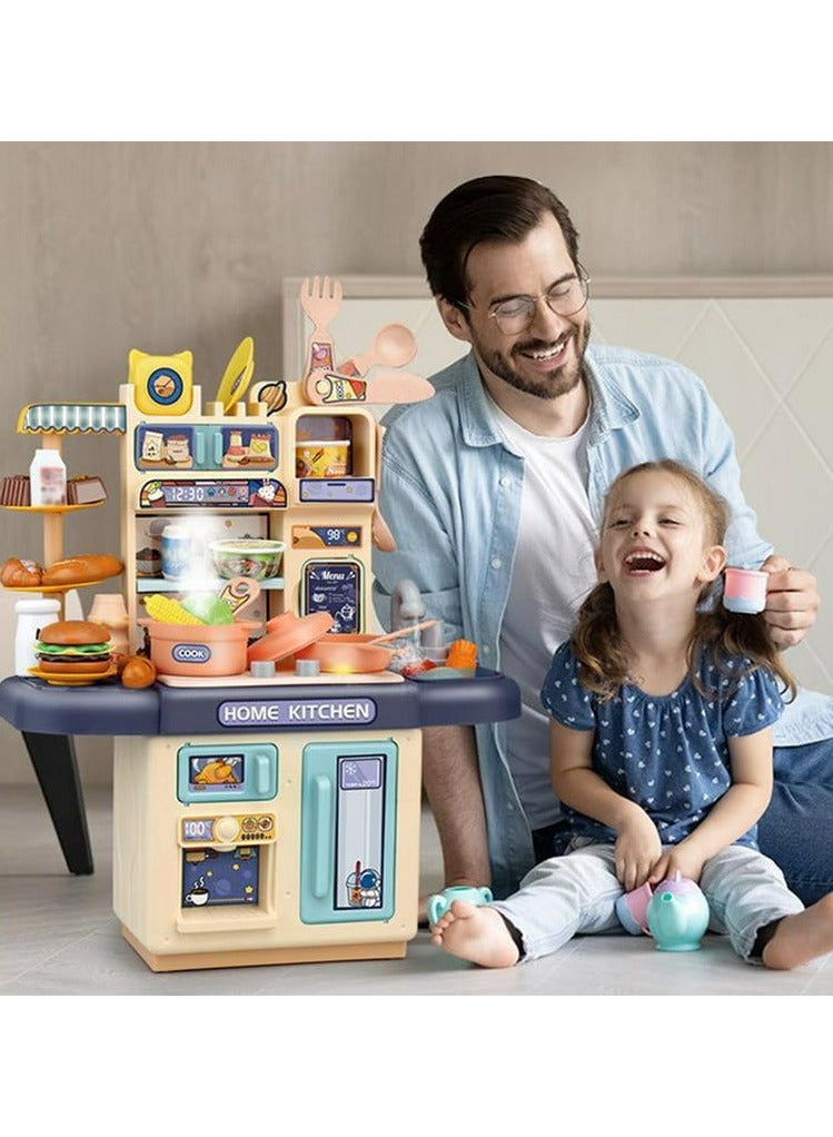 Plastic Kitchen Set for Girls, Pretend Play, Home Kitchen Toy, Mini Kitchen Toys, Real Cooking Set for Kids. - Image 1