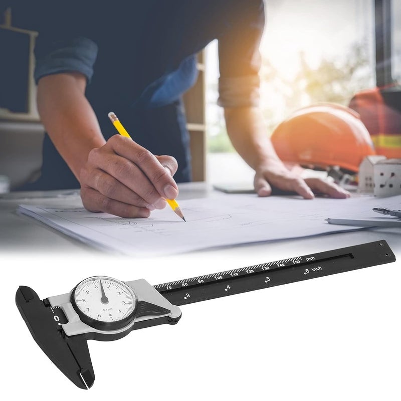 klarako Dial Vernier Caliper, Dial Caliper Dial Vernier Caliper ABS 0mm To150mm Portable Metric Measuring Tool for Lab Home - Image 3