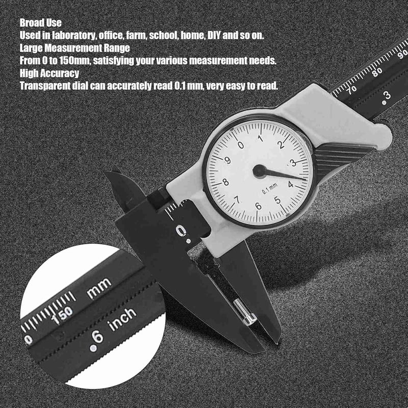 klarako Dial Vernier Caliper, Dial Caliper Dial Vernier Caliper ABS 0mm To150mm Portable Metric Measuring Tool for Lab Home - Image 5