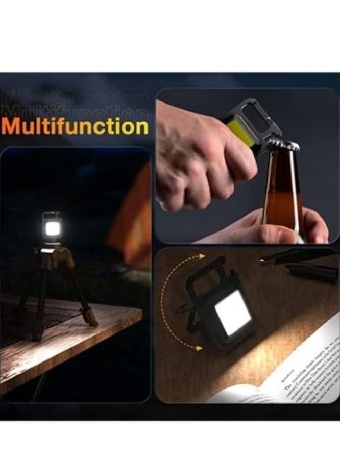 JAJEEK Pocket Mini LED Flashlight Torch – Ultra Bright 800 Lumens COB Keychain Light, Rechargeable with Magnetic Base, Waterproof & Portable Emergency Torch for Car, Camping, Hiking, Workshop, Auto Repairs – Compact Keyring Design  - Image 3