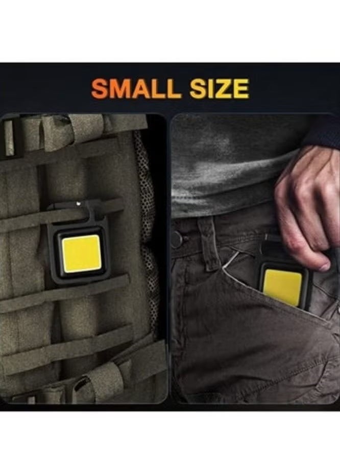 JAJEEK Pocket Mini LED Flashlight Torch – Ultra Bright 800 Lumens COB Keychain Light, Rechargeable with Magnetic Base, Waterproof & Portable Emergency Torch for Car, Camping, Hiking, Workshop, Auto Repairs – Compact Keyring Design  - Image 2