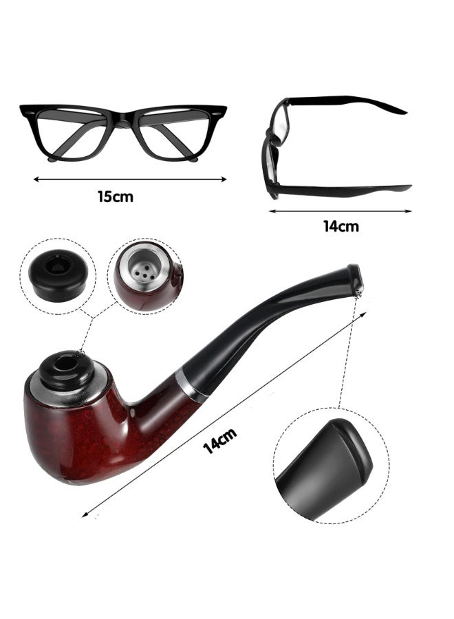 غنافوتو 100 Days of School Old Man Costume for Boys – Kids Grandpa Costume with Wig, Mustache, Cane, Glasses – Fun 100th Day of School Dress-Up Accessories for Kids - Image 5