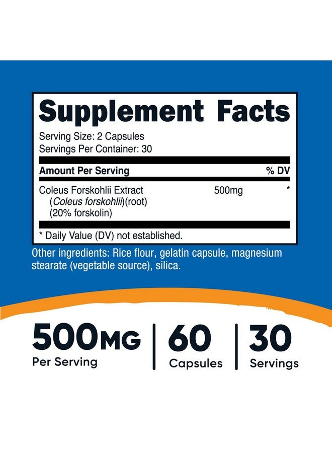 Nutricost Coleus Forskohlii 500mg, 60 Capsules - Maximum Strength Formula - Image 2