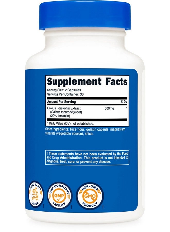 Nutricost Coleus Forskohlii 500mg, 60 Capsules - Maximum Strength Formula - Image 5