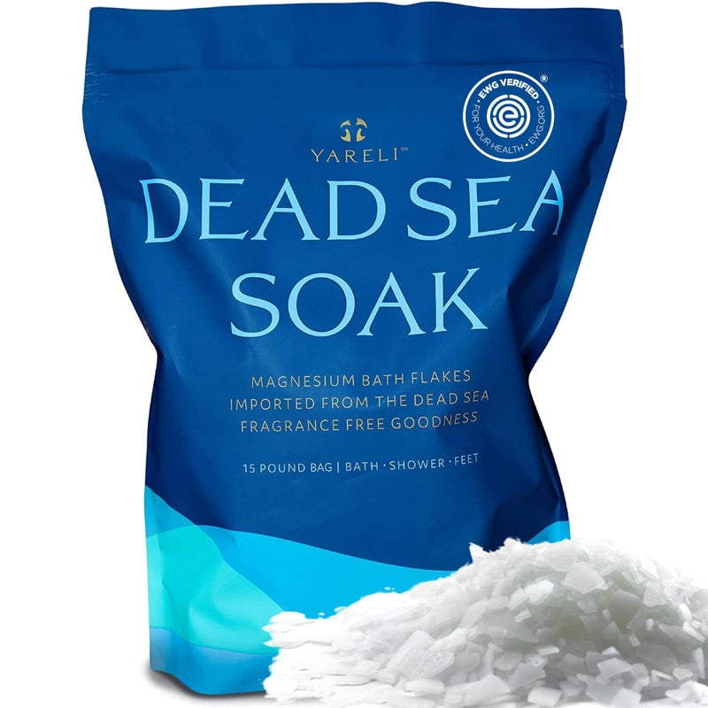 Yareli Magnesium Flakes, 15lb, Dead Sea Bath & Foot Soak, Alternative to Epsom Salt with Over 800,000mg of Magnesium Chloride Per Bag - Image 1