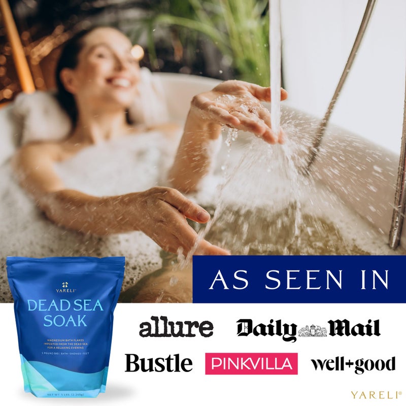 Yareli Magnesium Flakes, 15lb, Dead Sea Bath & Foot Soak, Alternative to Epsom Salt with Over 800,000mg of Magnesium Chloride Per Bag - Image 3