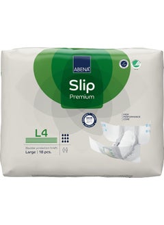 Abena Slip Premium Incontinence Briefs, Level 4, (Small to Extra Large Sizes), Large, 18 Count
