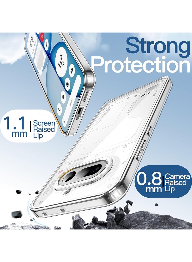 جراب شفاف لهاتف Nothing Phone 4A – غطاء صلب فائق النحافة ومقاوم للصدمات (من مادة TPU)، جراب خلفي كريستالي شفاف مقاوم للاصفرار مع حماية للكاميرا. - Image 4