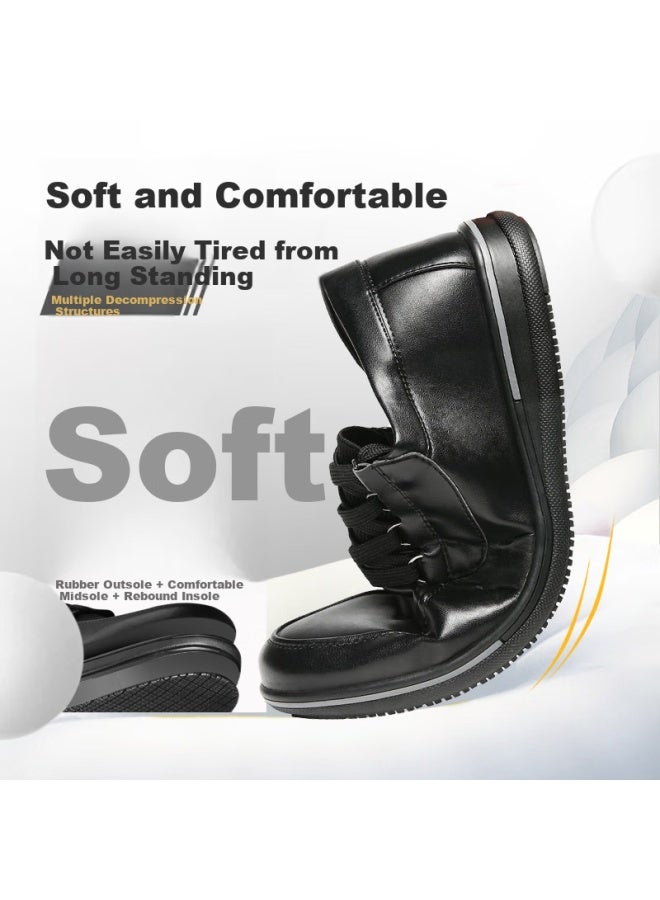 Kitchen King Chuwang Chef'S Special Shoes Casual Leather Shoes Anti-Slip Oil-Resistant Water-Resistant Work Shoes Comfortable And Durable 6805 Thick-Soled Version Size 45 - Image 3