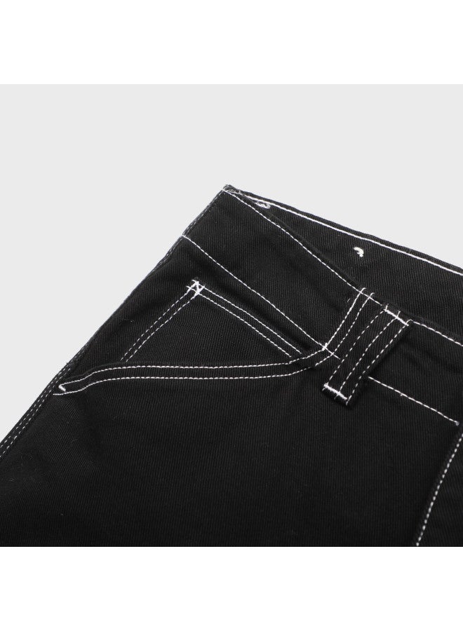 Zara men's Solid Color Straight Leg Casual Pants With Drawstring Cuffs - Image 5