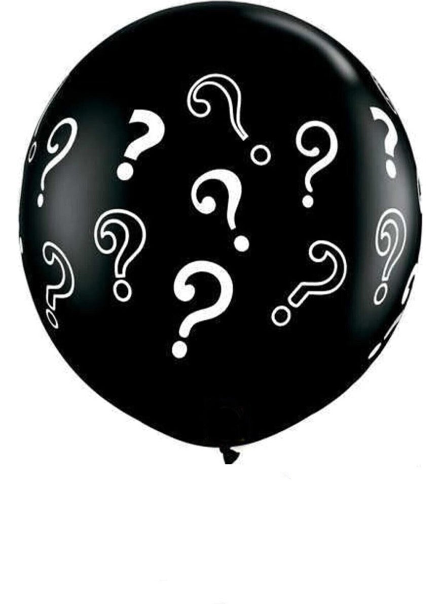 My Party Ready Gender Reveal Party Black Balloon with Confetti - Girl or Boy? 
