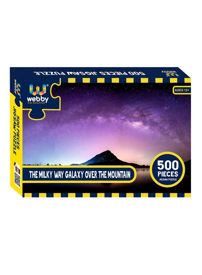 Webby The Milky Way Galaxy Over The Mountain Jigsaw Puzzle, 500 Pieces - Image 1