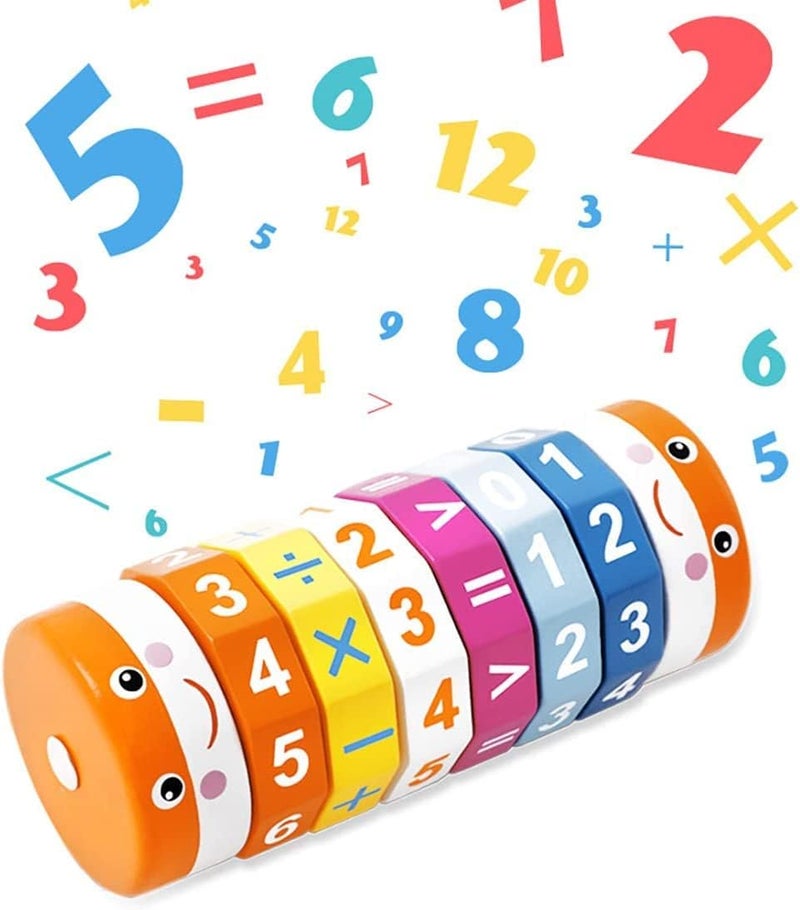 Early Childhood Education Arithmetic, Rotating Cylinder Block Math Toy for Preschool Kids, Kindergarten Learning Game for Ages 3+ - Image 1