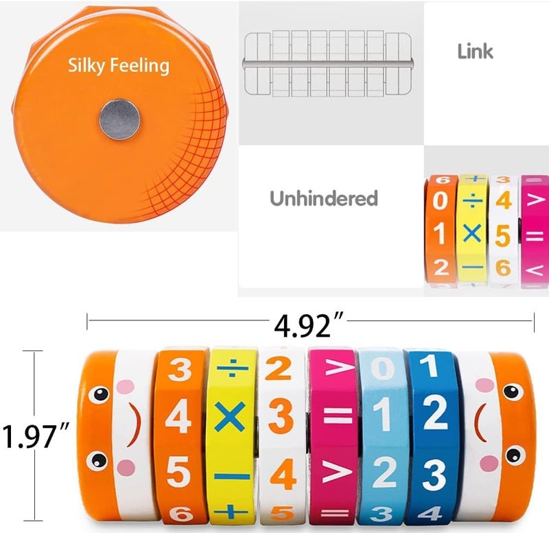 Early Childhood Education Arithmetic, Rotating Cylinder Block Math Toy for Preschool Kids, Kindergarten Learning Game for Ages 3+ - Image 5