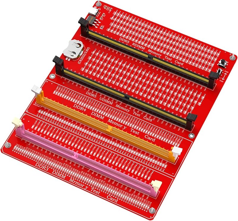 DDR3 DDR4 DDR5 RDIMM UDIMM Memory Tester with LED Indicators for Desktop and Server Computers - Image 2
