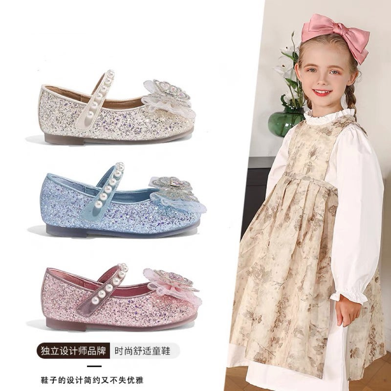 Canyze Girls Princess Shoes 2025 Spring New Baby Pearl Shoes Children Soft Bottom Crystal Shoes - Image 3