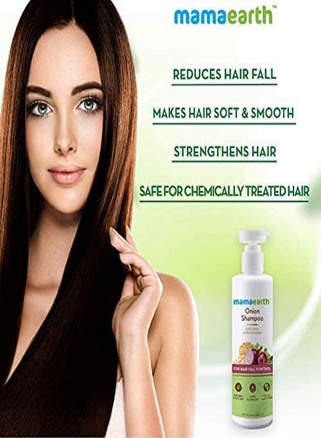 Mamaearth Mamaearth Onion Shampoo for Hair Growth & Hair Fall Control with Onion Oil & Plant Keratin 400ml  - Image 2