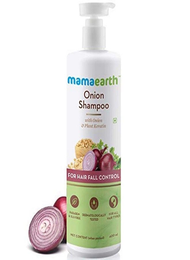 Mamaearth Mamaearth Onion Shampoo for Hair Growth & Hair Fall Control with Onion Oil & Plant Keratin 400ml  - Image 1