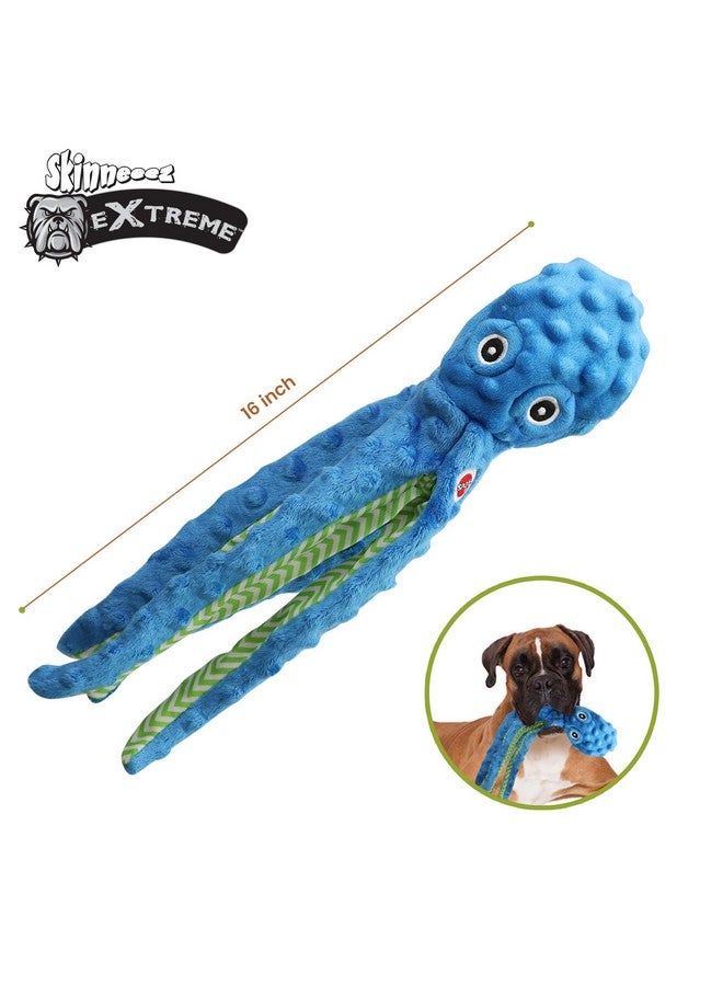 SPOT by Ethical Products Skinneeez Extreme Stuffless Dog Toy with Squeaker | Extra Strong Plush Tug of War Octopus Squeak Toy for Small and Large Dog Breeds | 16", 1-Pack - Image 2