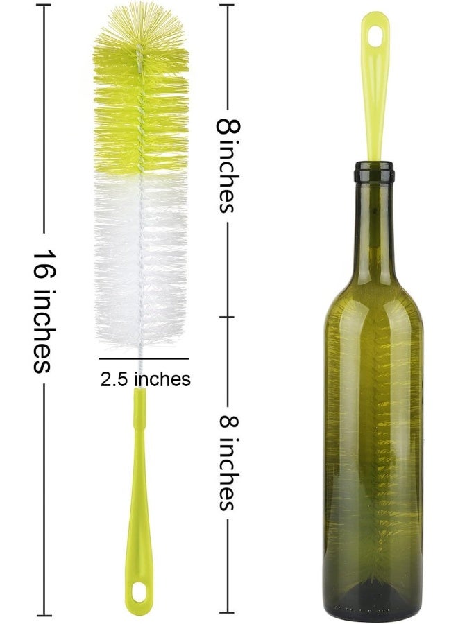 ALINK 16” Long Bottle Brush Cleaner for Washing Wine/Beer/Sport Well/Thermos/Glass and Long Narrow Neck Sport Bottles - Image 2