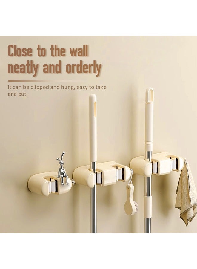 Broom and Mop Holder, Durable Wall-Mounted Utility Holder for Garage, Kitchen, and Laundry Room, Easy to Install  - Image 2
