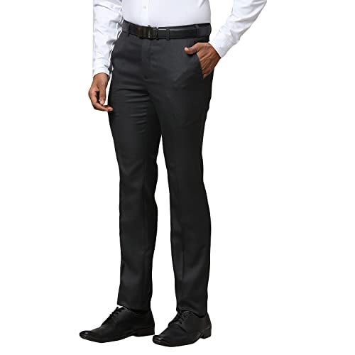 Raymond Men Slim Fit Trouser (Dark Grey_38) - Image 3
