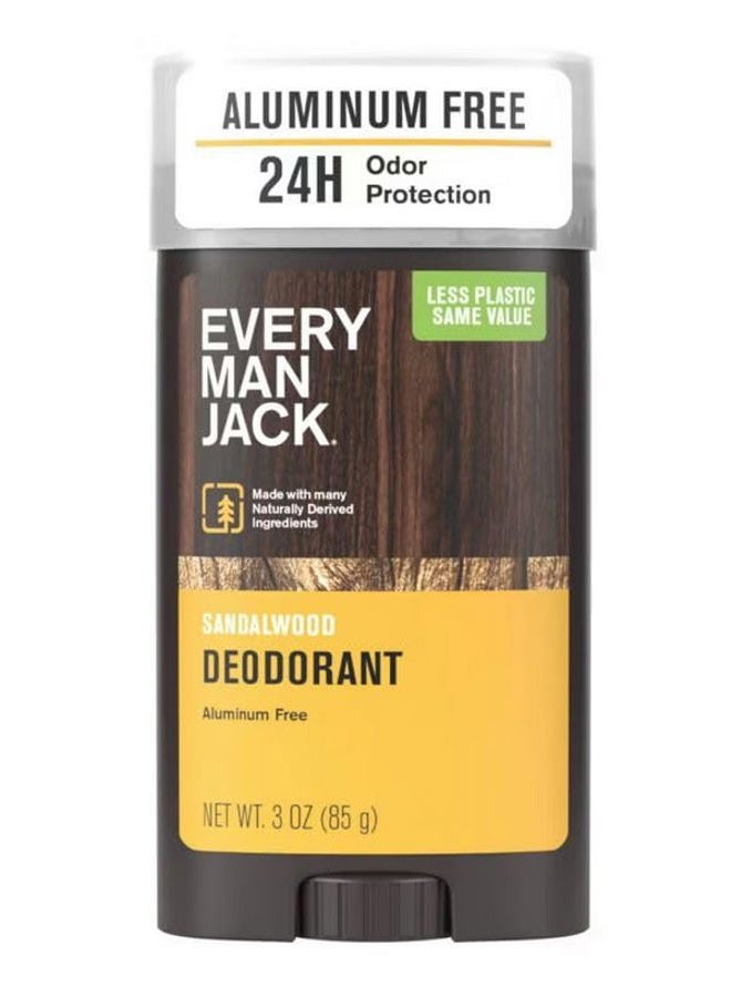 Every Man Jack Sandalwood Aluminum Free Deodorant, 3 Ounce