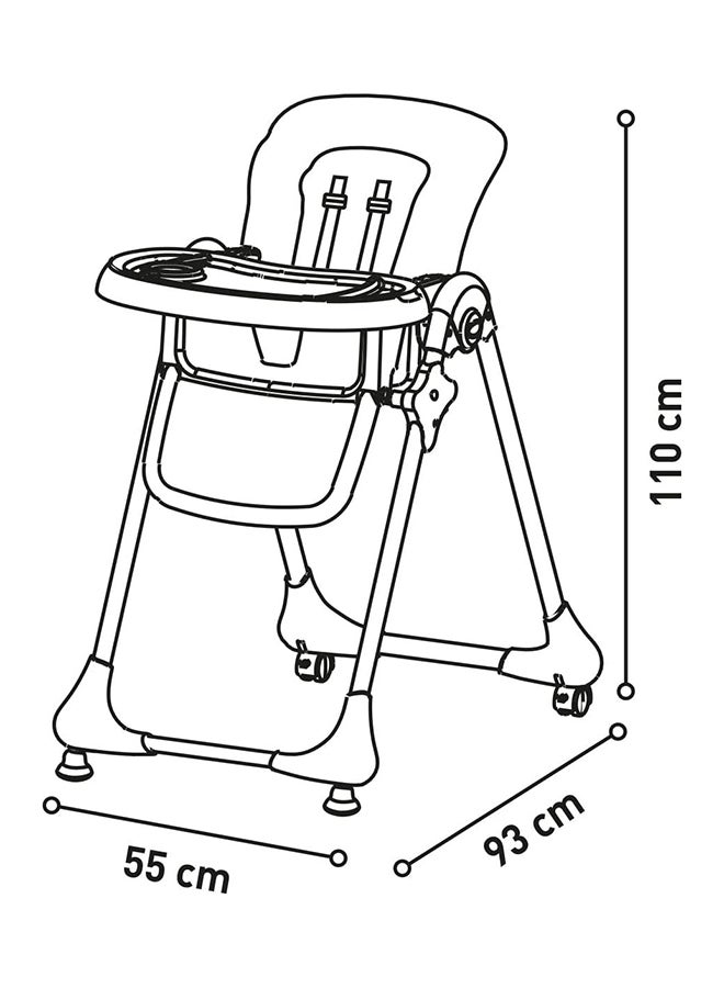 asalvo High Chair With Wheels - Tree - Image 2