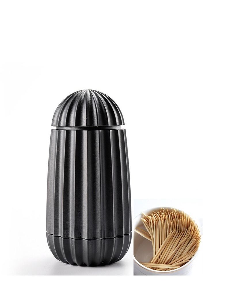 SYOSI SYOSI Retractable Toothpick Holder Cactus Shaped Automatic Toothpick Dispenser Toothpicks Case Storage Organizer for Kitchen Decorations Black  - Image 3