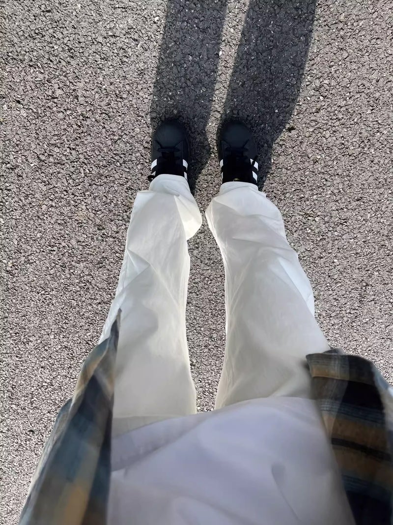 White Straight-Leg Jeans Men'S Micro-Cleanfit American Style High Street Slim Look Long Leg Pants - Image 2