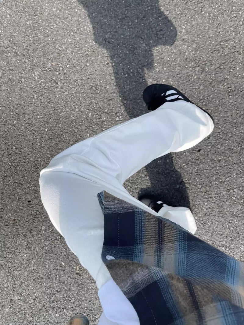 White Straight-Leg Jeans Men'S Micro-Cleanfit American Style High Street Slim Look Long Leg Pants - Image 3