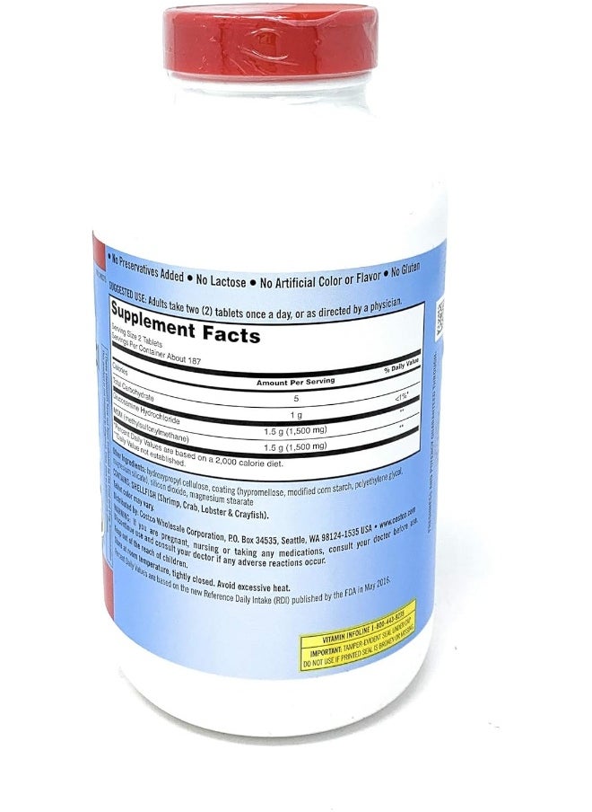 Kirkland Signature - Extra Strength Glucosamine Hci 1500Mg With Msm 1500 Mg 375 Tablets - Image 1