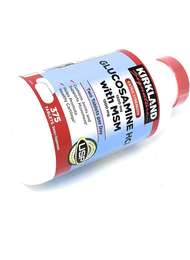 Kirkland Signature - Extra Strength Glucosamine Hci 1500Mg With Msm 1500 Mg 375 Tablets - Image 1