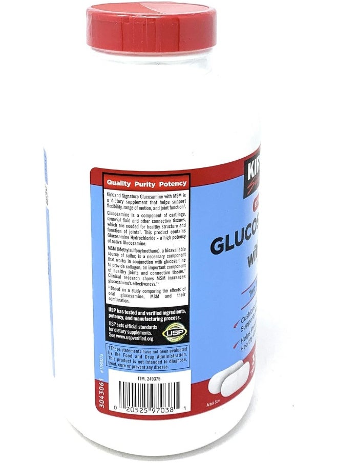 Kirkland Signature - Extra Strength Glucosamine Hci 1500Mg With Msm 1500 Mg 375 Tablets - Image 1