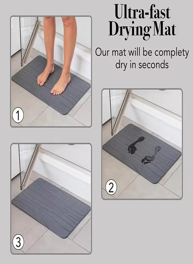 Home-Cloud HomeCloud Premium Drying Stone Bath Mats | The Ultimate Eco-Friendly Solution for Superior Absorbency, Stability, and Style in Your Bathroom and Kitchen (Darkgrey, 60x40cm) - Image 4